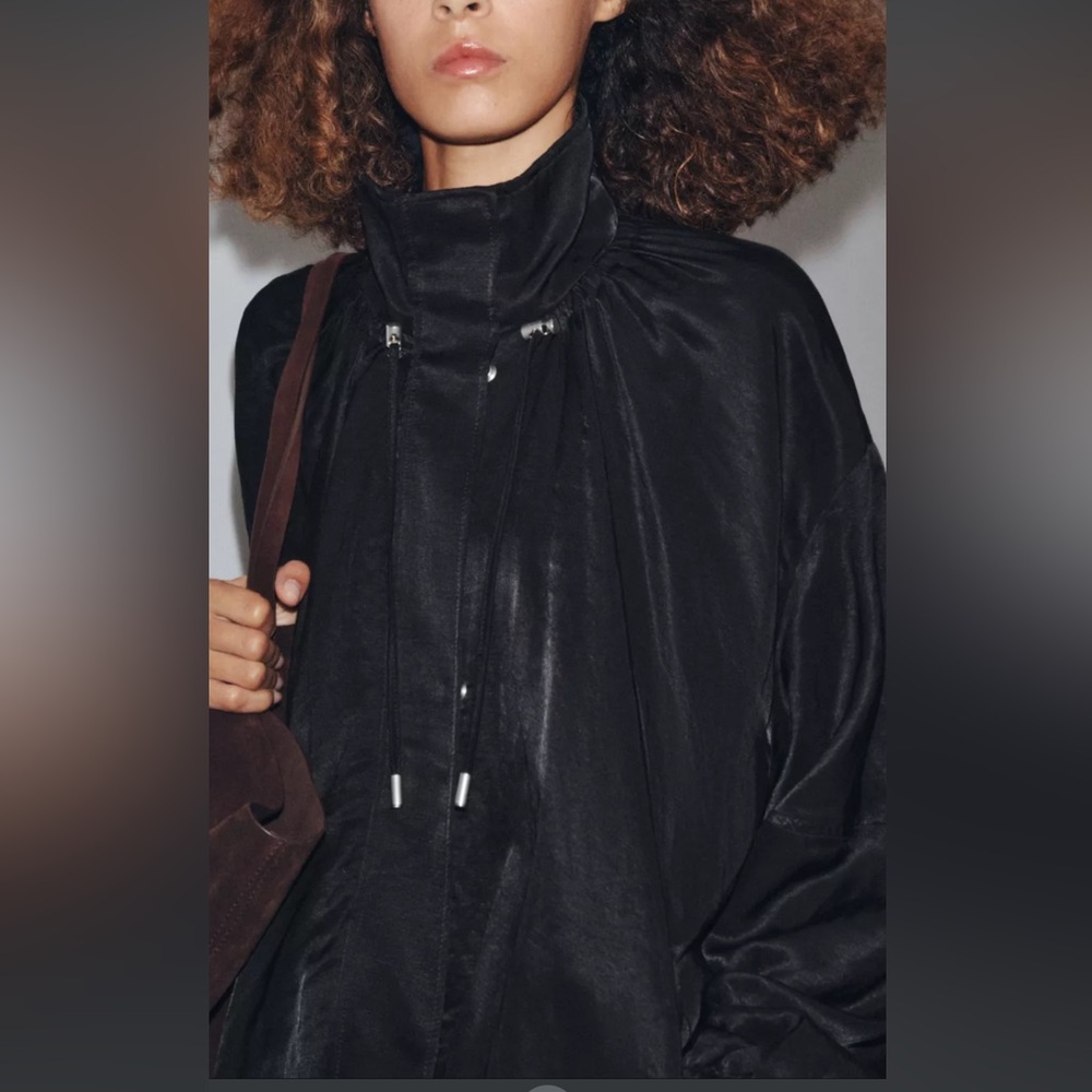 Zara ZW COLLECTION FLUID BOMBER JACKET